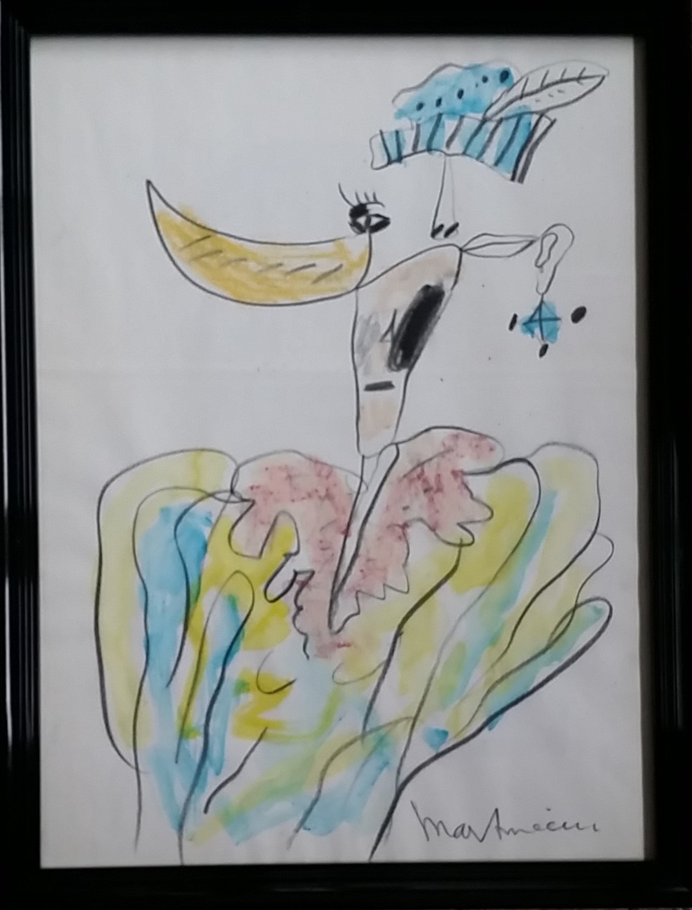 Anton Martineau - Gouache en houtskool op papier kopen? Bied vanaf 10!