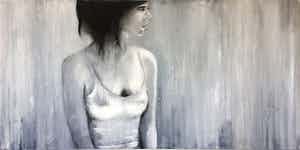 Christiaan Lieverse - ‘Somewhere’ - gemengde techniek - groot verkocht voor € 1200!