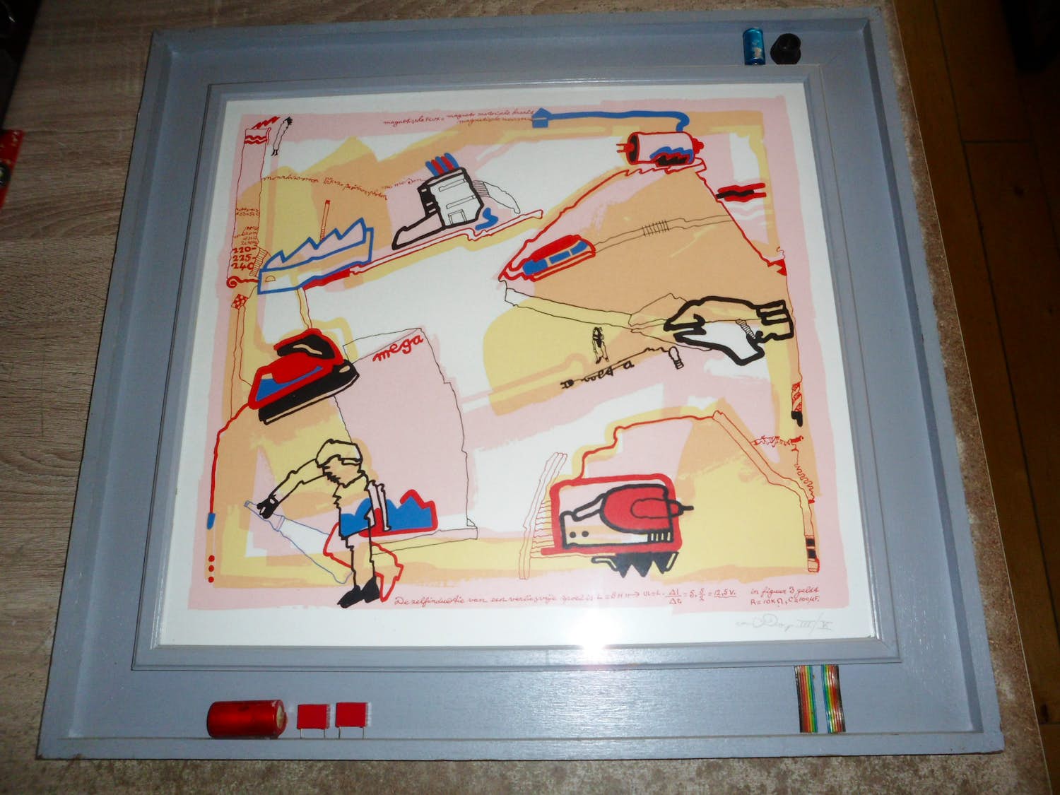 Huibert van Dorp - Zeefdruk, titel, Volta verkocht voor € 40!