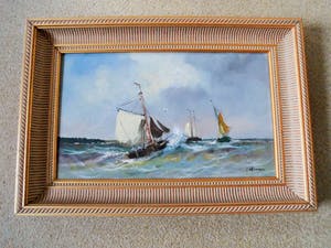 Harrij van Dongen - Olieverf - Zeegezicht kopen? Bied vanaf 135!