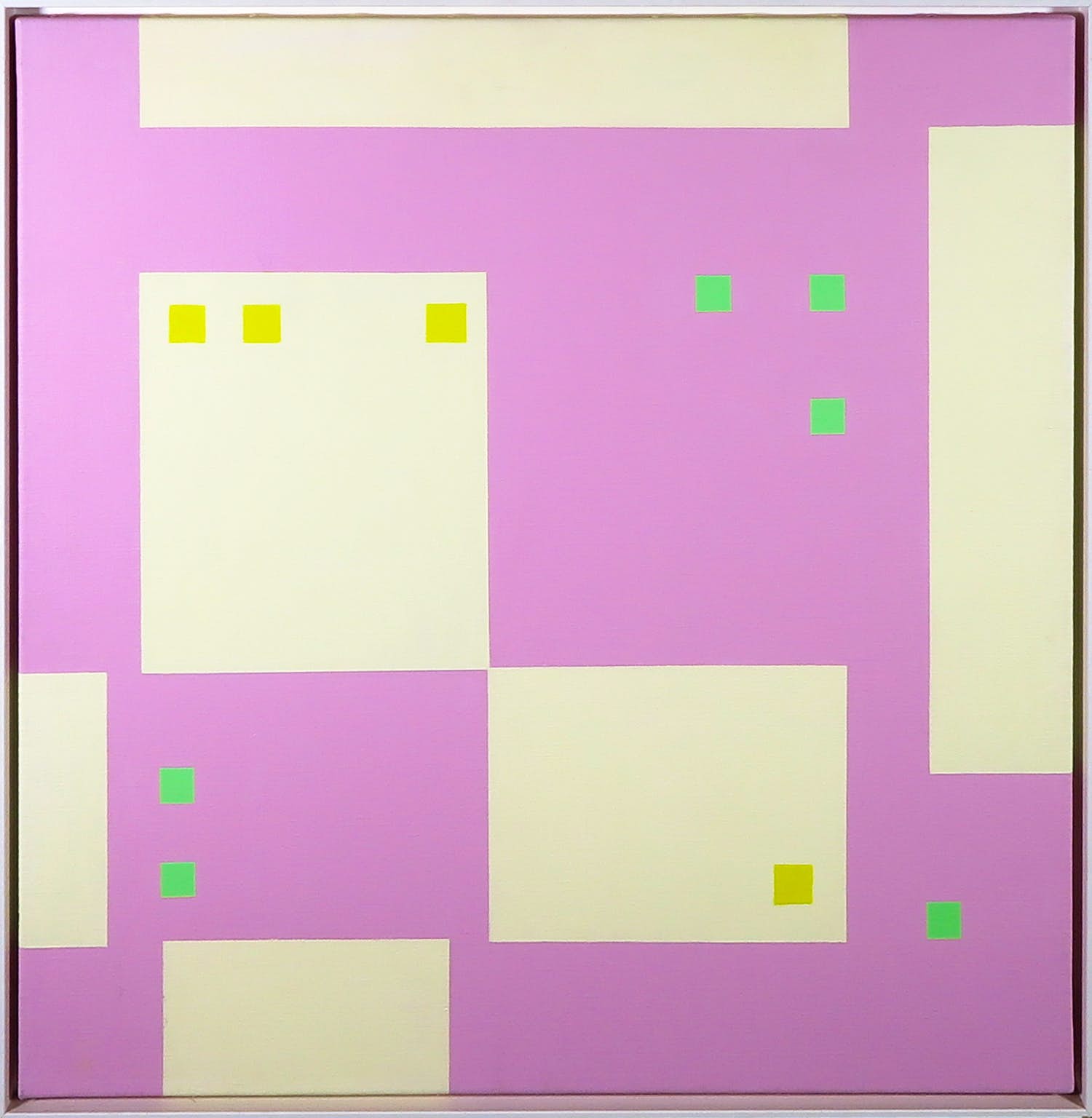 Eefje Bettman - Acryl op doek, Zonder titel - Ingelijst verkocht voor € 1!