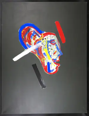 Hannes Postma - Olieverf op doek, Abstracte compositie (Zeer groot) kopen? Bied vanaf 1!