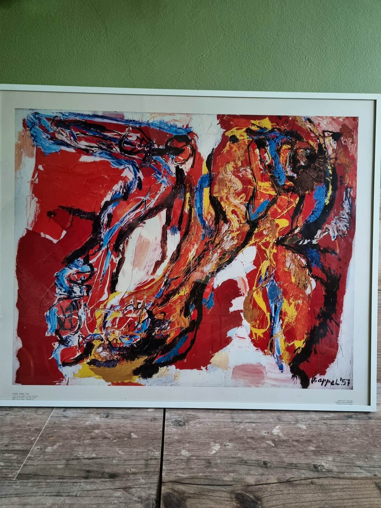 Karel Appel - Vrouw en Struisvogel (coll. Stedelijk museum Amsterdam) verkocht voor € 55!