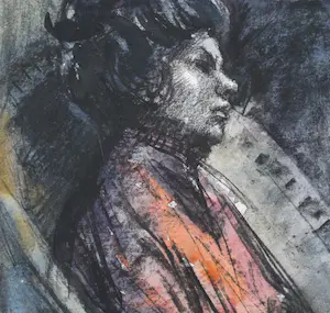 Jan van der Veer - drie tekeningen - 2 x naakt en 1x portret kopen? Bied vanaf 60!