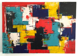 John Foppen - Red Colours Symphony .......... # K06 . XL. GROOT. kopen? Bied vanaf 195!