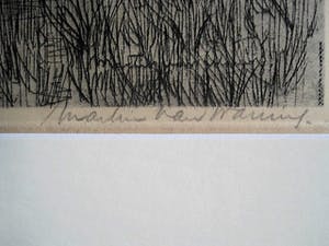 Martin van Waning - Mooie grote Droge Naald Ets - Vliegende eenden Schiermonnikoog - gesigneerd kopen? Bied vanaf 29!