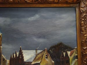 Niet of onleesbaar gesigneerd - Winter dorpsgezicht kopen? Bied vanaf 1!