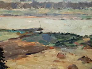 Ben van Londen - Gezicht op de Nederrijn vanaf de Grebbeberg bij Rhenen kopen? Bied vanaf 350!