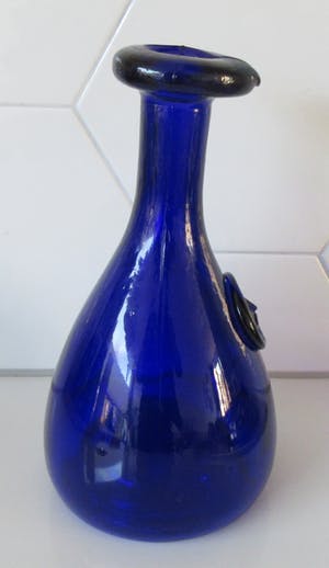 Holmegaard - Cobalt blauw Viking fles karaf ontwerp Ole Winther in 1955 kopen? Bied vanaf 36!