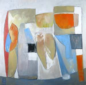 Philip Vencken - Olieverf op doek, Zonder titel (Groot) verkocht voor € 100!