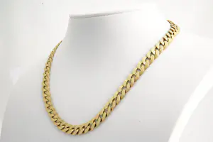 198 - Behoorlijk zwaar (53.9gr) geel-gouden "Gourmet" collier - 18 karaat kopen? Bied vanaf 1970!