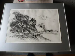 Anton Buytendijk - Ets, Abstract landschap. kopen? Bied vanaf 40!