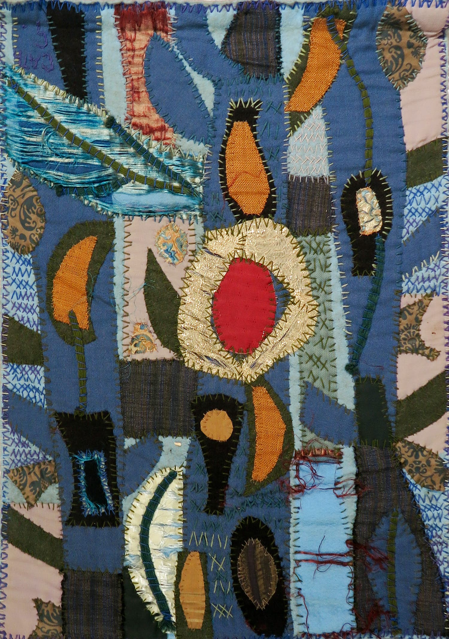 Catharina Goeting - Wandkleed, Abstracte compositie verkocht voor € 50!