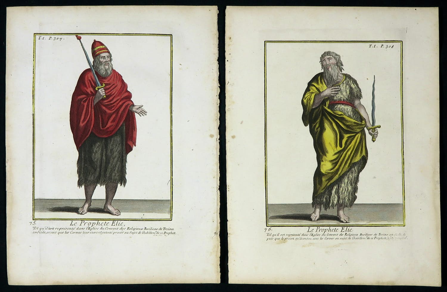 Pierre Helyot - 2 handgekleurde gravures (Cl. Duflos) uit: Histoire des Ordres Monastiques (...) kopen? Bied vanaf 1!