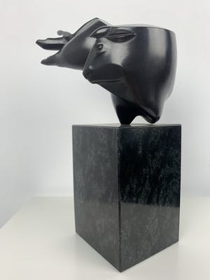 Willem Lenssinck - bronzen beeld op granieten sokkel - 'Tournedos' - 1991 (Uniek exemplaar) kopen? Bied vanaf 1950!