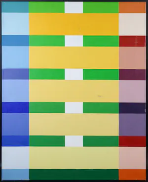 Arjen Toet - Acryl op doek, Geometrisch abstracte compositie kopen? Bied vanaf 1!