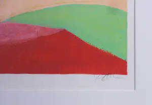 Amos Yaskil - Gemengde druktechniek, Red Filed In Galilea - Ingelijst kopen? Bied vanaf 100!