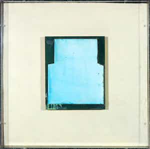 Niet of onleesbaar gesigneerd - Gemengde techniek, Zonder titel - Ingelijst verkocht voor € 1!