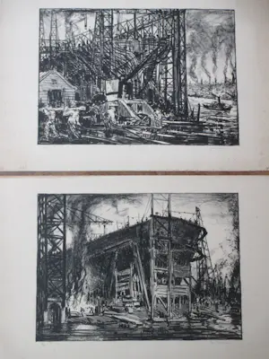 AcheterJan Poortenaar - Schiffbau & Scheepswerf Newcastle - Litho's? Enchérissez de 65!