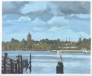 Valentin Bakardjiev - Zeefdruk, Dalem - Ingelijst kopen? Bied vanaf 1!