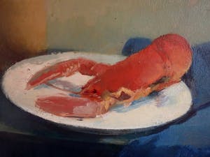 Arnold Smith - verstild stilleven met o.a. kreeft kopen? Bied vanaf 250!