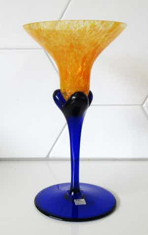 Glass Atelier Morava - Kunst glazen kandelaar ontwerp Jiri Vosmik verkocht voor € 10!