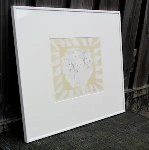 Co Westerik - Ingelijste zeefdruk: "een familie treffen" - 1986 kopen? Bied vanaf 225!