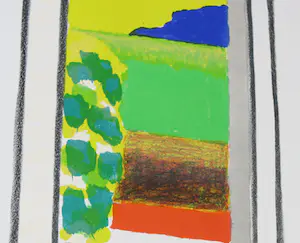 Roger Raveel - Litho, Witte ruimte van een kamer met doorkijk kopen? Bied vanaf 800!