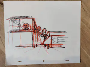 Matt Groening - Originele productie stifttekening + certificaat en lijst kopen? Bied vanaf 90!