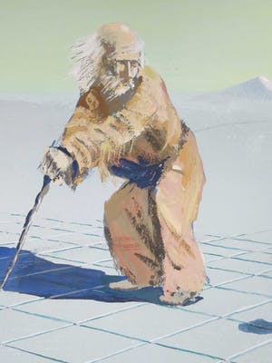 Niet of onleesbaar gesigneerd - Portret van een man. 1980 monogram GBD/GDB kopen? Bied vanaf 10!