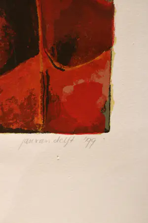 Jan van Delft - Gevelteken - Abstracte Zeefdruk - Oplage 120/120 kopen? Bied vanaf 40!