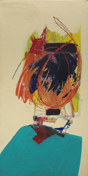 Arty Grimm - Olieverf op doek, Abstracte compositie - Ingelijst (Zeer groot) kopen? Bied vanaf 400!