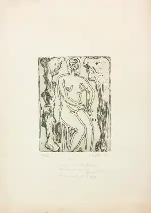 Aurelio De Felice - Ets en aquatint, Eva vendu pour 35€ !