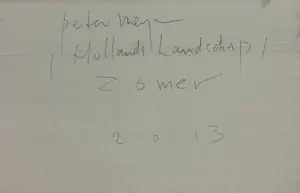 Peter Meijer - Acryl op doek, Hollands landschap / Zomer - Ingelijst (Zeer groot formaat!) kopen? Bied vanaf 400!