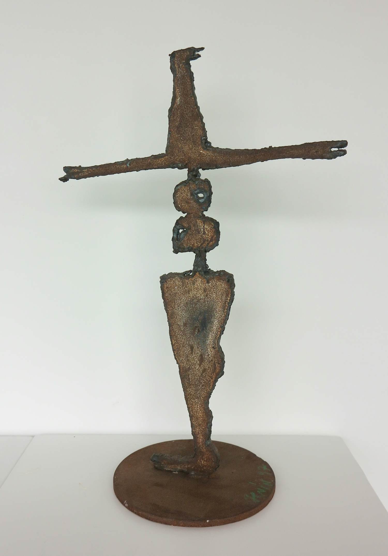 Albrecht Genin - Metalen sculptuur, Zwei Figuren balancieren kopen? Bied vanaf 500!