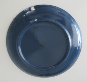 Ditmar Urbach - Art deco donkerblauwe aardewerken fruittest met onderbord kopen? Bied vanaf 32!