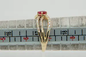 51 - Exclusieve geel 9karaats ring met diamant ca. 0.35crt kopen? Bied vanaf 280!