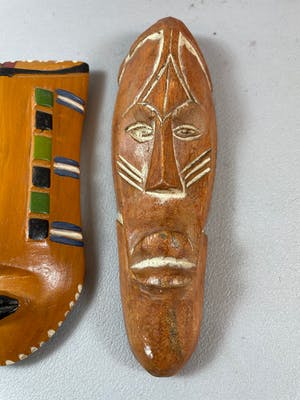 Yoruba - 2 African Yoruba and 1 fang passport masks - Nigeria. kopen? Bied vanaf 15!