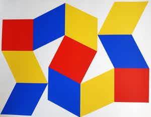 Bob Bonies - Abstracte compositie verkocht voor € 90!