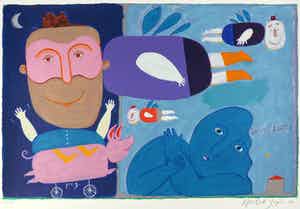 Wouter Stips - Zeefdruk, Zonder titel verkocht voor € 1!