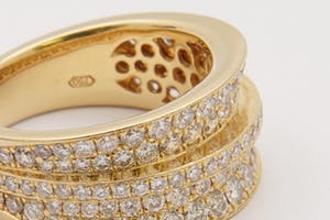 2567- Opvallende diamanten Fantasiering- 18karaats geelgoud - ca 2.40ct briljant kopen? Bied vanaf 1480!