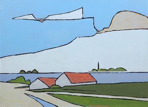 Paul Overhaus - Acryl op hardboard, Noord-Holland 2 - Ingelijst kopen? Bied vanaf 70!