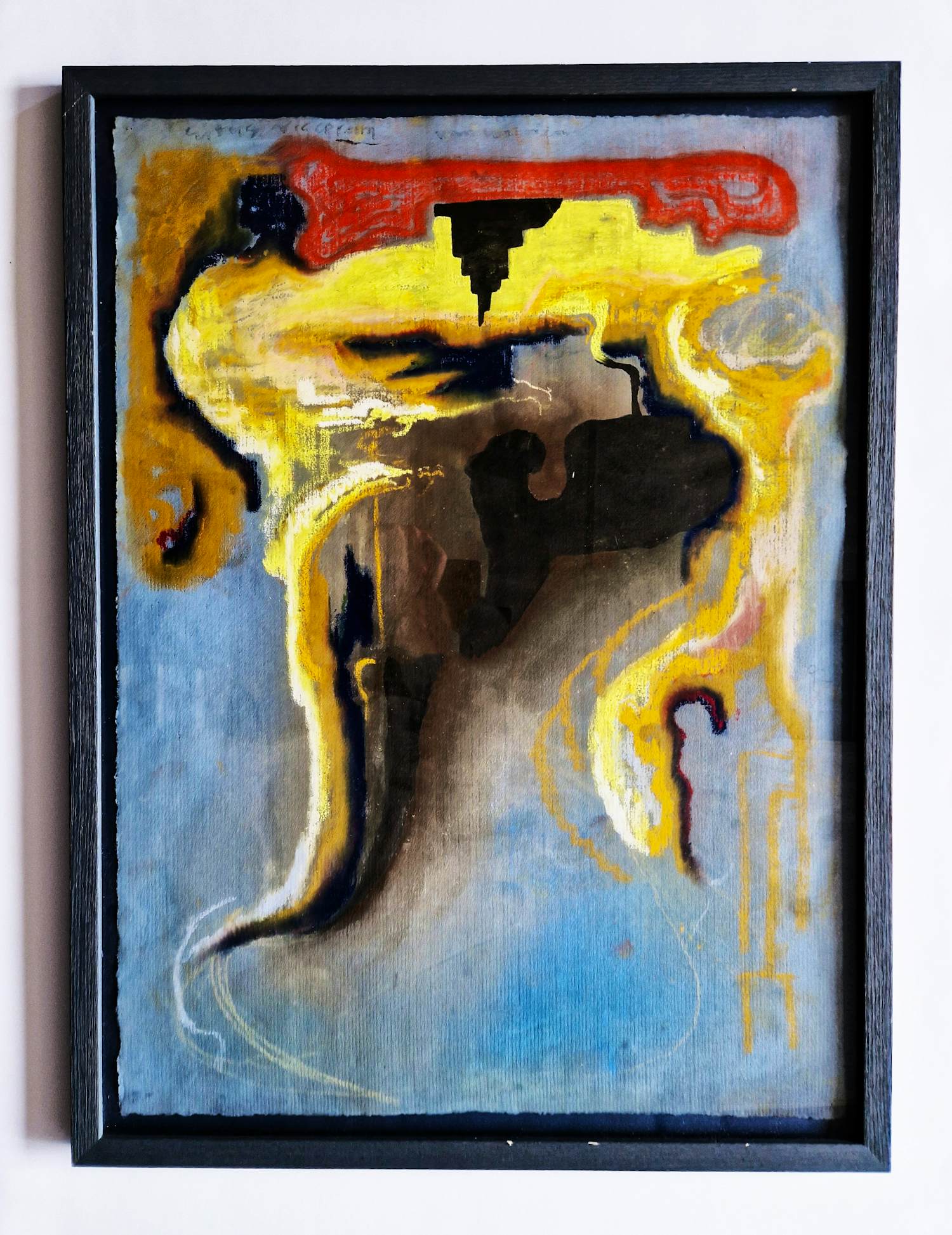 Henk van Woerden - Grote gemengde techniek (o.a. Pastel) - gesigneerd - fraai ingelijst verkocht voor € 130!