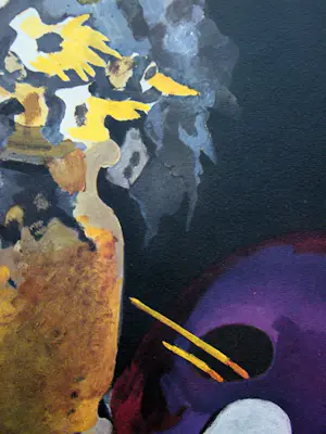 Georges Braque - Vaas met gele bloemen en palet - 1955 - Originele lithografie - Mourlot kopen? Bied vanaf 80!