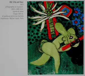 Corneille - Ingelijste litho: Elle est fleur - 1972 kopen? Bied vanaf 375!