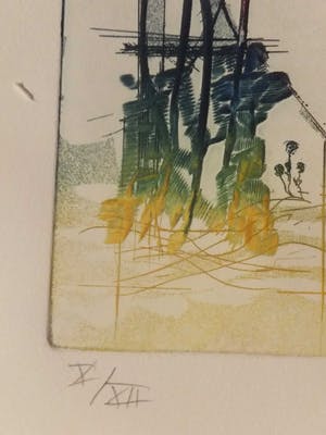 Olivier Beijn - Olivier Beijn (1978-) - kleurets - abstracte tuin kopen? Bied vanaf 19!