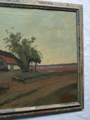 Aris Knikker - Ingelijst , Olieverf op doek , Boerderij – Gesigneerd - Lijst, 46 x 56 cm. kopen? Bied vanaf 1!