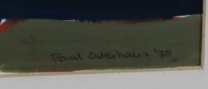 Paul Overhaus - Gouache op papier, Zonder titel - Ingelijst kopen? Bied vanaf 70!