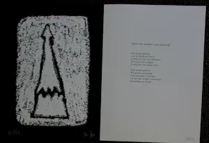 Jeroen Krabbé - Zeefdruk + gedicht: Alles bleef zoals het niet was - 1992 kaufen? Bieten Sie von 59!