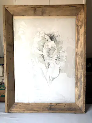 Jürgen Görg - Dame en heer - Ets, Zeer fraai, Massief Ingelijst (Groot) kopen? Bied vanaf 99!